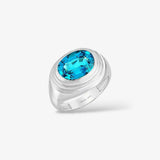 Elsa Yüzük - Swiss Blue Topaz