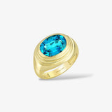 Elsa Yüzük - Swiss Blue Topaz