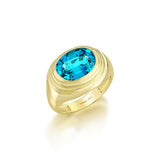 Elsa Yüzük - Swiss Blue Topaz