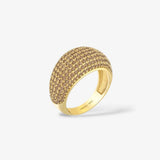 Cognac Flare Pavé Yüzük